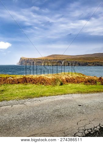 Cliffs Seen From Lower Milovaig During The Autumn Storm Callum - Isle Of Skye, Scotland