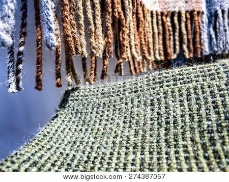 Concept Of Weaving Traditional Tweed Products In Scotland