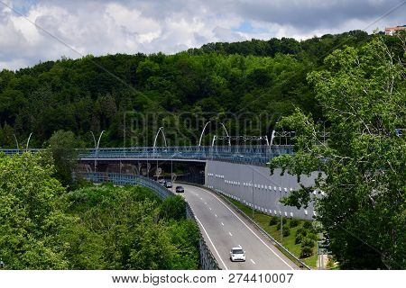 Sochi, Russia - June 2 2018. Road Junction On A-147 Highway