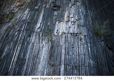Detail Of Basalt Rock From Czech Switzerland.