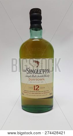 Pula, Croatia - Dec. 12 2018 - Dufftown Distillery The Singleton Single Malt Scotch Whisky  Has Been