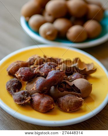 Fruits Of Tropical Africal Tree Tamarind, Used In Cooking, Traditional Medicine And Metal Polish Clo