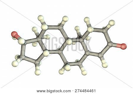 Testosterone, A Primary Sex Hormone In Men And An Anabolic Steroid, 3d Illustration. It Is Responsib