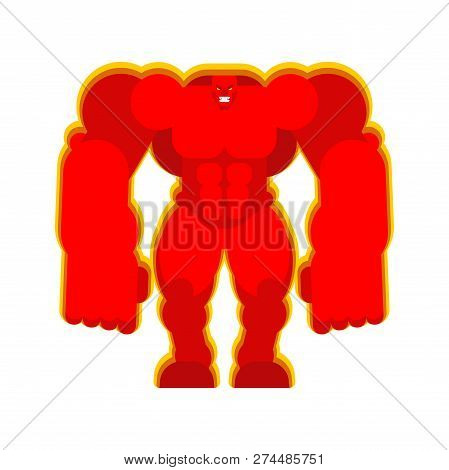 Golem Fire Isolated. Fantastic Magic Big Monster