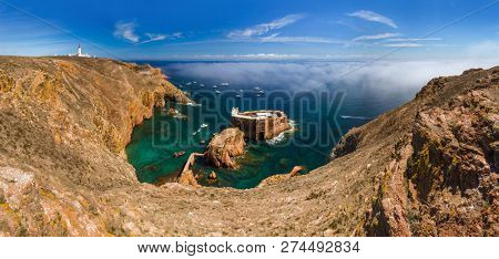 Fort in Berlenga island - Portugal - architecture background