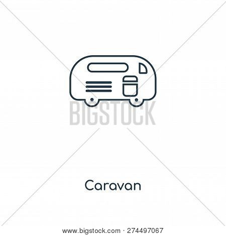 Caravan Icon In Trendy Design Style. Caravan Icon Isolated On White Background. Caravan Vector Icon 