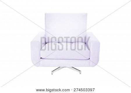 Fabric And Metal Armchair Modern Designer