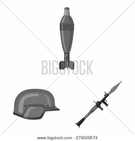 Vector Design Of Weapon And Gun Icon. Set Of Weapon And Army Vector Icon For Stock.
