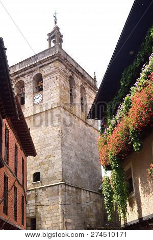 Bell Tower Of La Asuncion Church, La Alberca, Salamanca Province,castilla-leon, Spain
