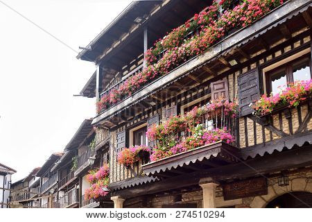 Typical Houses Of The Medieval Village Of La Alberca,salamanca Province, Castilla Y Leon, Spain