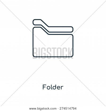 Folder Icon In Trendy Design Style. Folder Icon Isolated On White Background. Folder Vector Icon Sim