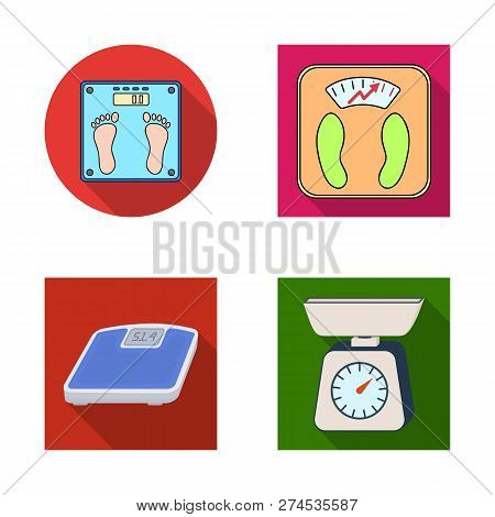 Vector Design Of Weight And Lab Logo. Collection Of Weight And Kitchen Vector Icon For Stock.