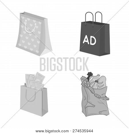 Isolated Object Of Package And Food Icon. Collection Of Package And Box Vector Icon For Stock.