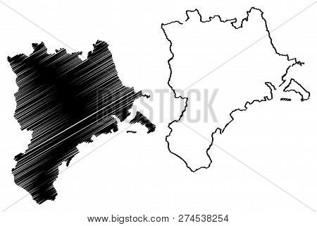 Lucerne (cantons Of Switzerland, Swiss Cantons, Swiss Confederation) Map Vector Illustration, Scribb