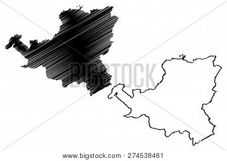 Schwyz (cantons Of Switzerland, Swiss Cantons, Swiss Confederation) Map Vector Illustration, Scribbl