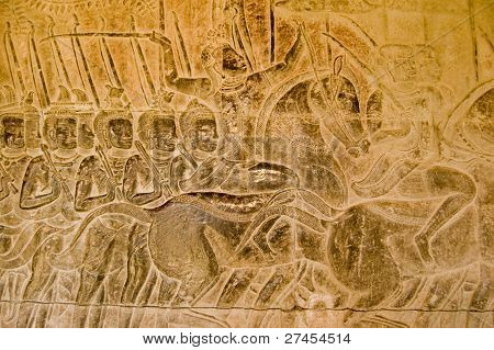 Khmer comandante a cavallo