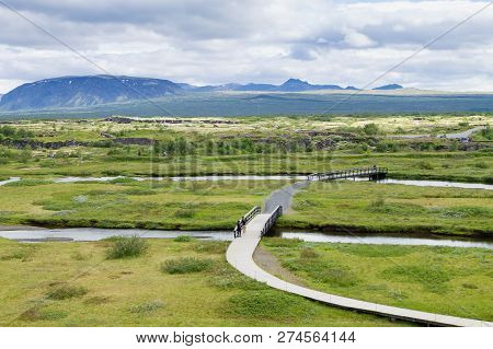 Thingvellir Site, Iceland. Famous Icelandic Landmark. Iceland Golden Circle