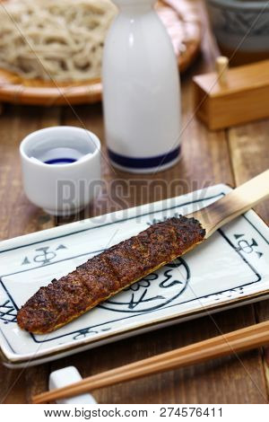 soba miso, burnt miso(soybean paste) with roasted buckwheat seeds, japanese food