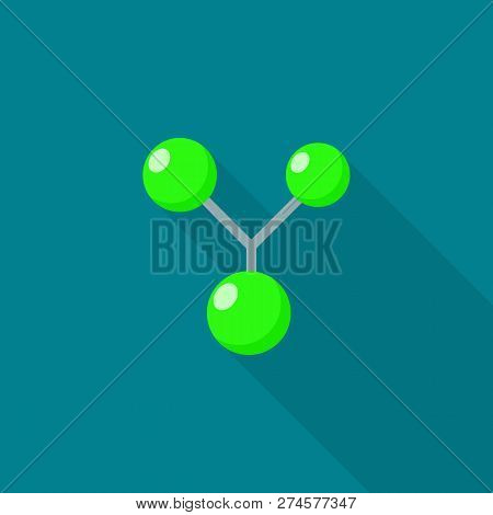 Triple Molecule Icon. Flat Illustration Of Triple Molecule Icon For Web Design