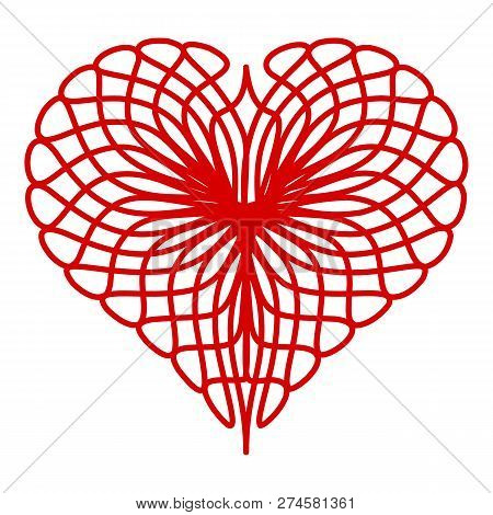 Thread Heart Icon. Simple Illustration Of Thread Heart Icon For Web Design Isolated On White Backgro