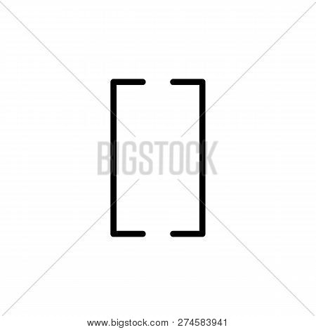 Parentheses Icon. Can Be Used For Web, Logo, Mobile App, Ui, Ux On White Background