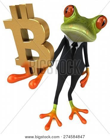 Fun frog - 3D Illustration