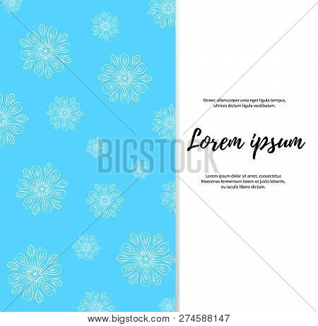 Vector Pattern With Snowflakes. Blue Background. Vector Illustration. As Template For Print, Banner,