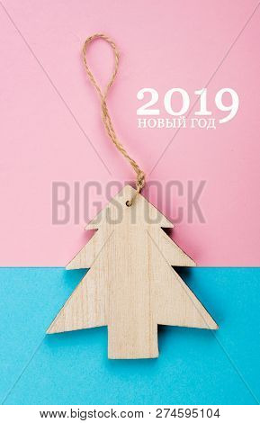 Christmas And New Year's Day Festive Decoration. Flat Lay.