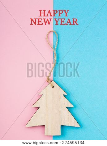 Christmas And New Year's Day Festive Decoration. Flat Lay.