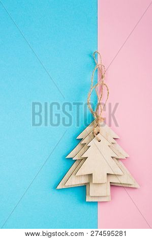 Christmas And New Year's Day Festive Decoration. Flat Lay.