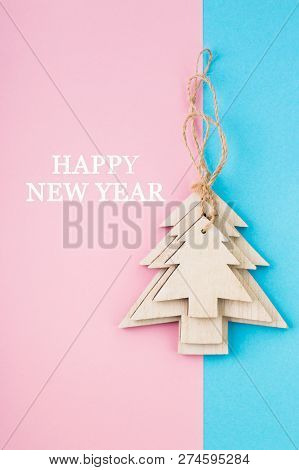 Christmas And New Year's Day Festive Decoration. Flat Lay.