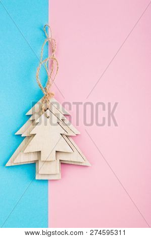 Christmas And New Year's Day Festive Decoration. Flat Lay.