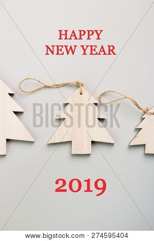 Christmas And New Year's Day Festive Decoration. Flat Lay.