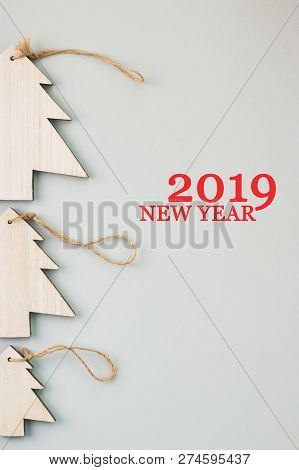 Christmas And New Year's Day Festive Decoration. Flat Lay.