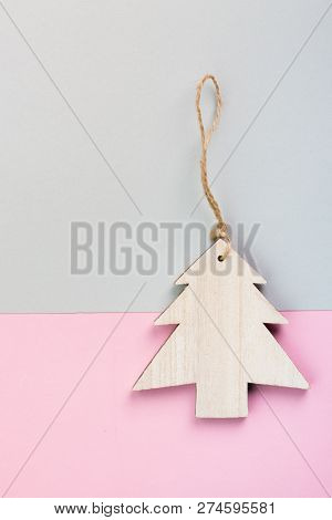 Christmas And New Year's Day Festive Decoration. Flat Lay.