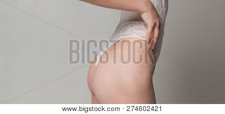 Sexy Ass Female In Panties. Sexy Butt. Beautiful Slim Woman Body. Ideal Woman's Butt Anti-cellulite 