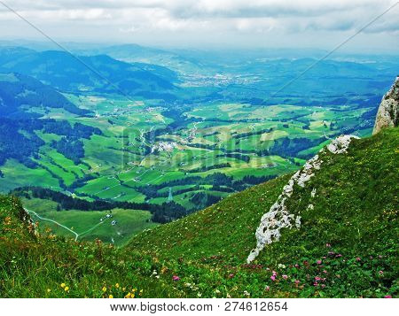 Panoramic View Of Schwende And Appenzell - Canton Of Appenzell Innerrhoden, Switzerland