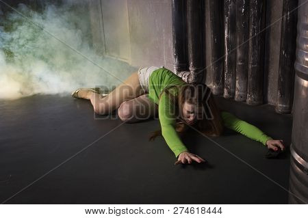 Girl Suffocating From Poisonous Smoke