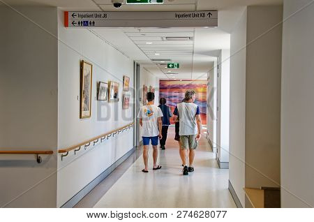 New South Wales, Australia - September 29, 2018: Construction And Building Work On Gosford Hospital 