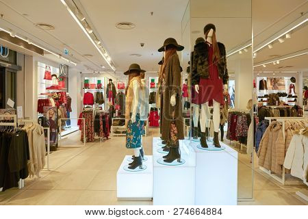 ROME, ITALY - CIRCA NOVEMBER, 2017: interior shot of OVS shop in Rome. 