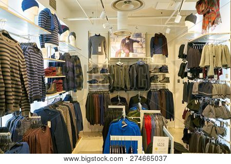 ROME, ITALY - CIRCA NOVEMBER, 2017: interior shot of OVS shop in Rome. 