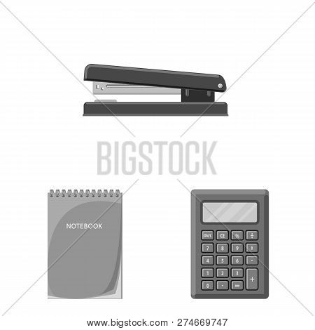 Isolated Object Of Office And Supply Logo. Set Of Office And School Stock Vector Illustration.