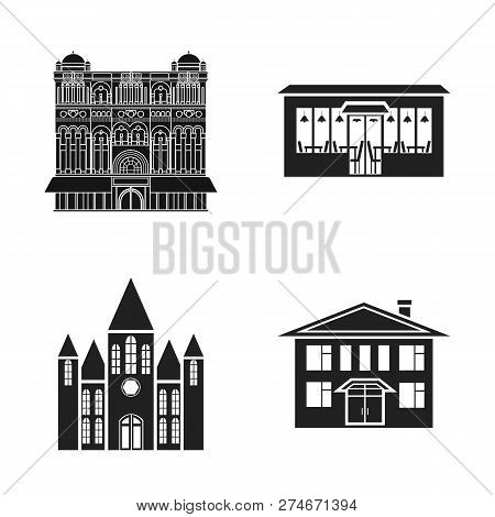 Vector Design Of Building And City Icon. Set Of Building And Business Vector Icon For Stock.
