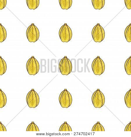 Arjuna. Yellow Fruit. Seamless, Texture, Background, Wallpaper. Sketch.