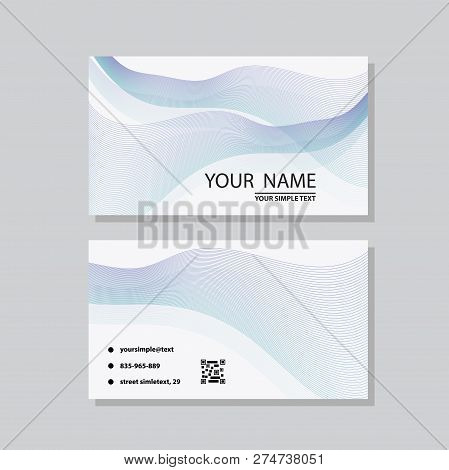 Modern Simple Light Business Card Template With Flat User Interface
