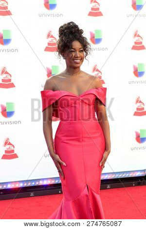 LAS VEGAS - NOV 15:  Iza at the 19th Annual Latin GRAMMY Awards - Arrivals at the MGM Garden Arena on November 15, 2018 in Las Vegas, NV