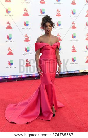 LAS VEGAS - NOV 15:  Iza at the 19th Annual Latin GRAMMY Awards - Arrivals at the MGM Garden Arena on November 15, 2018 in Las Vegas, NV