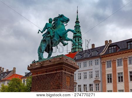 Equestrian Statue Of Bishop Absalon. Copenhagen. Denmark