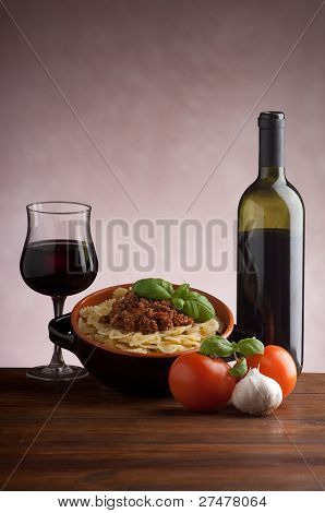 ชาม ragu พาสต้า