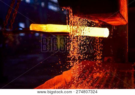 Atmosphere Of Steel-making Furnace In Smelting Steel Plant. High Temperature In The Melting Furnace.